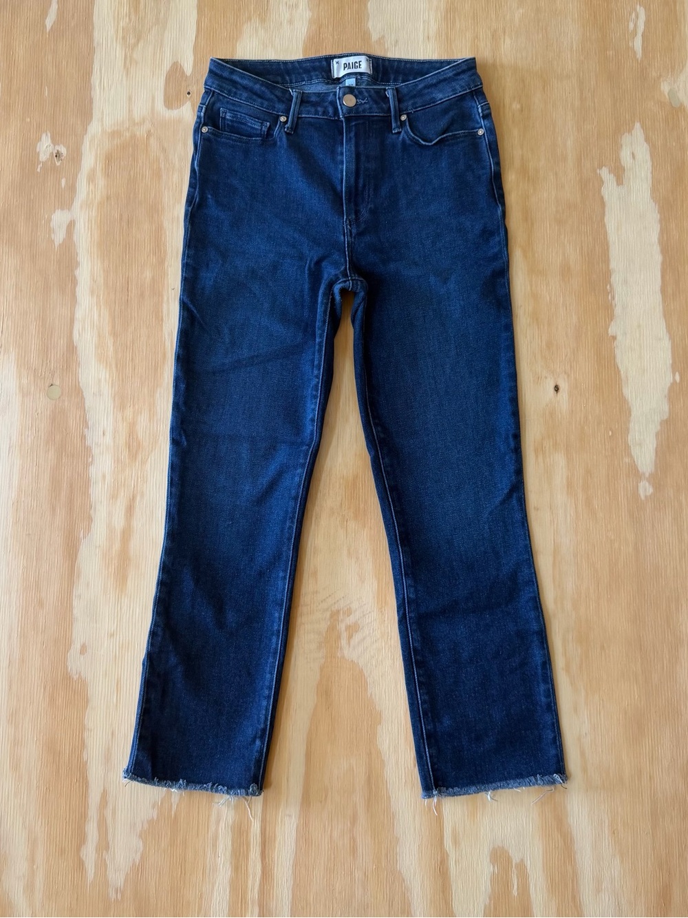 PAIGE Cindy Crop Dark Blue Denim Jeans